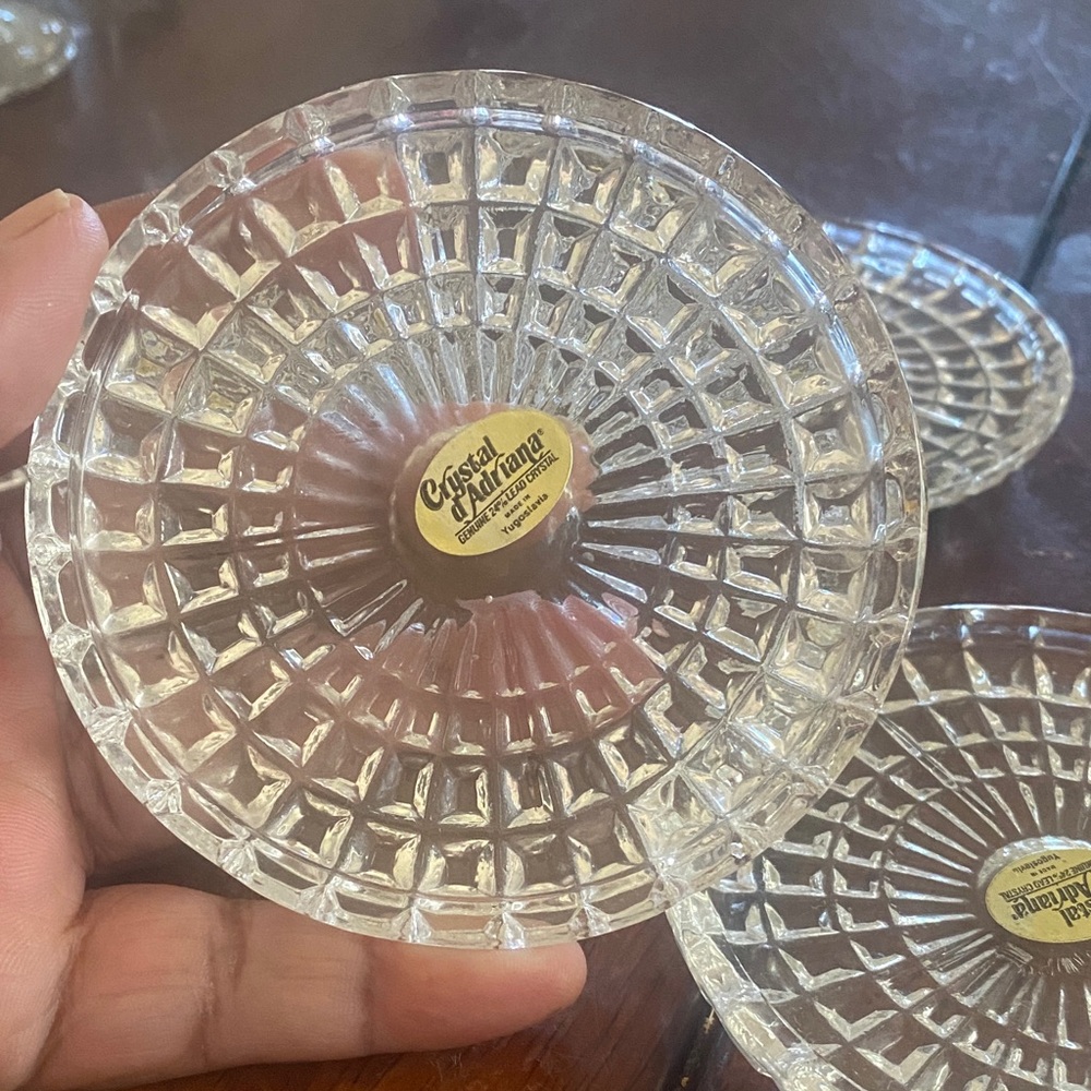 Crystal Clear Glass Coasters by Cristal D'Arques